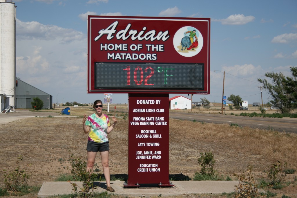 temperature in adrian, tx, mid point on route 66